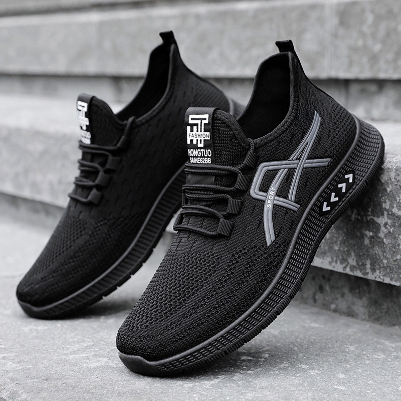 Giày thể thao nam có 2 màu đen và ghi, chất liệu mềm êm chân, phong cách trẻ trung hiện đại - Mã SP: K11