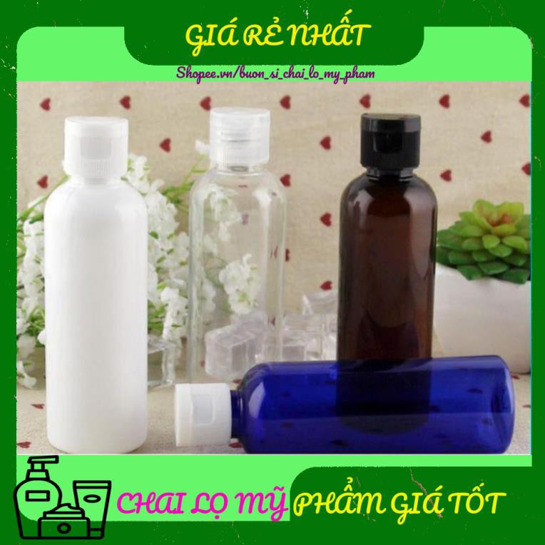 Chai lọ nhựa pet nắp bật [100ml/50ml/30ml/20ml/10ml] chiết mỹ phẩm, dầu gội, sữa tắm