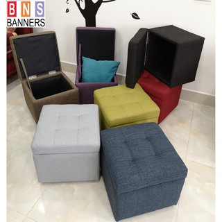 Ghế Đôn Hộp Vuông BNS-Đỏ