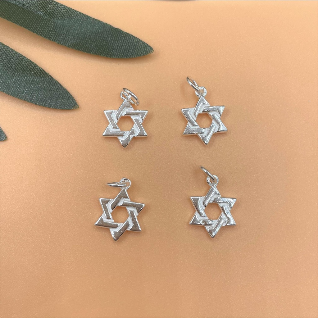 Charm móc treo ngôi sao 6 cánh - Charm Bạc 925 - Mã CB223