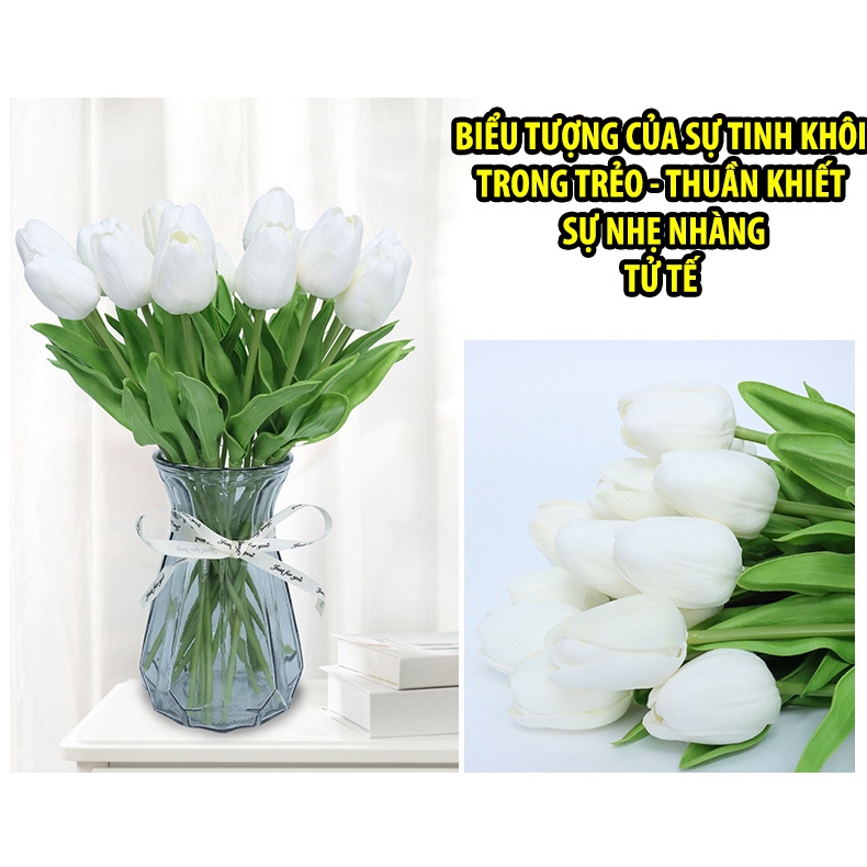 Hoa Tulip decor để bàn trang trí