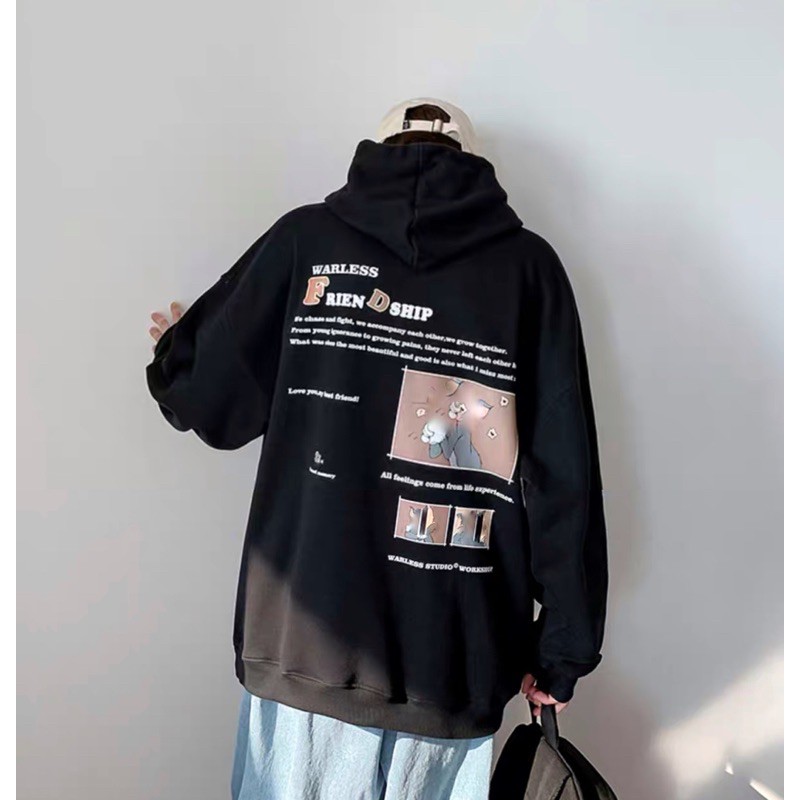 Áo Hoodie MÈO TRUYỆN FRIENSHIP hình thật form unisex | BigBuy360 - bigbuy360.vn
