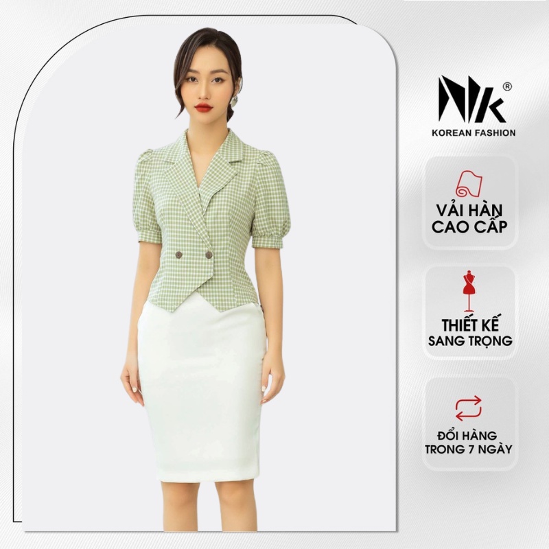Chân Váy Nữ Công Sở NK Fashion Dáng Bút Chì Cơ Bản Kèm Túi Chéo, Chất Vải Hai Lớp Mềm Mịn, Co Giãn NKCV2012003