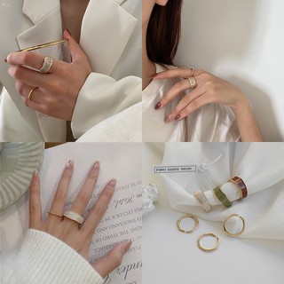 [Mã FAMAYFA giảm 10K đơn 50K] Bộ 2 nhẫn hợp kim kiểu dáng thời trang phong cách Hàn Quốc dành cho nữ