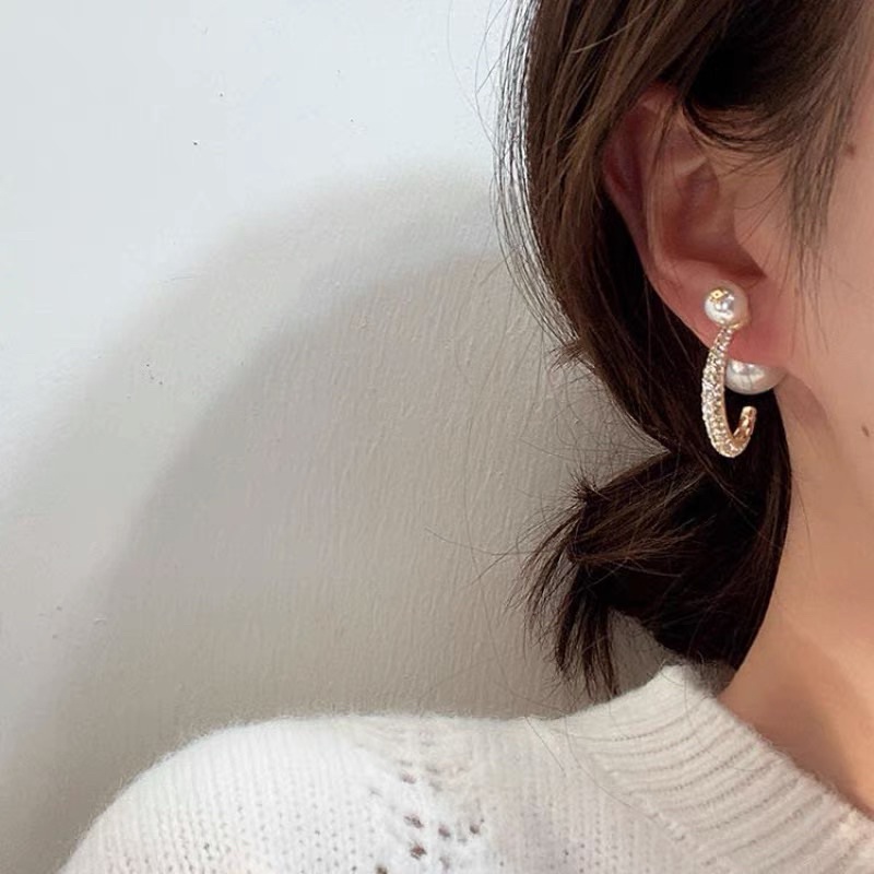 Hoa tai đính hạt cao cấp phong cách thanh lịch - Maben