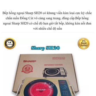 BẾP HỒNG NGOẠI SHARP SH20 - CÔNG NGHỆ NHẬT Siêu Tiện Lợi Giá Sỉ Siêu RẺ