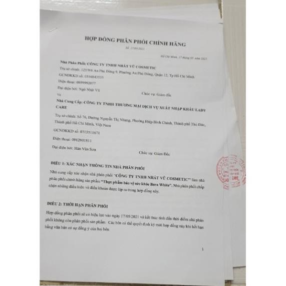 Bora White viên sủi trắng da Hàn Quốc 20 viên