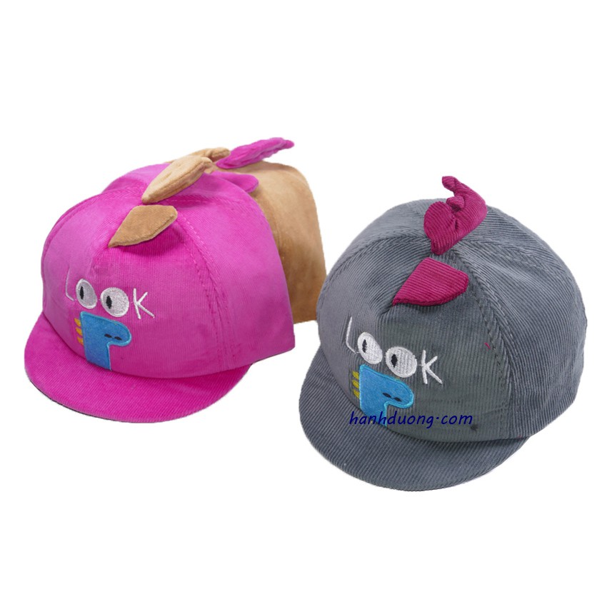 [ FREESHIP ] Mũ lưỡi trai trẻ em nón kết trẻ em từ 1 tuổi trở xuống với chất liệu vải nhung mềm mại, hình thêu con gà