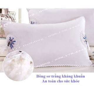 Ruột gối thơm Lavender M2T bedding ruột gối hơi cao cấp kháng khuẩn mềm mại 45x65 cm