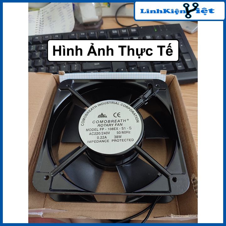Quạt tản nhiệt 15x15x5.1cm điện áp 220VAC làm mát, tản nhiệt máy