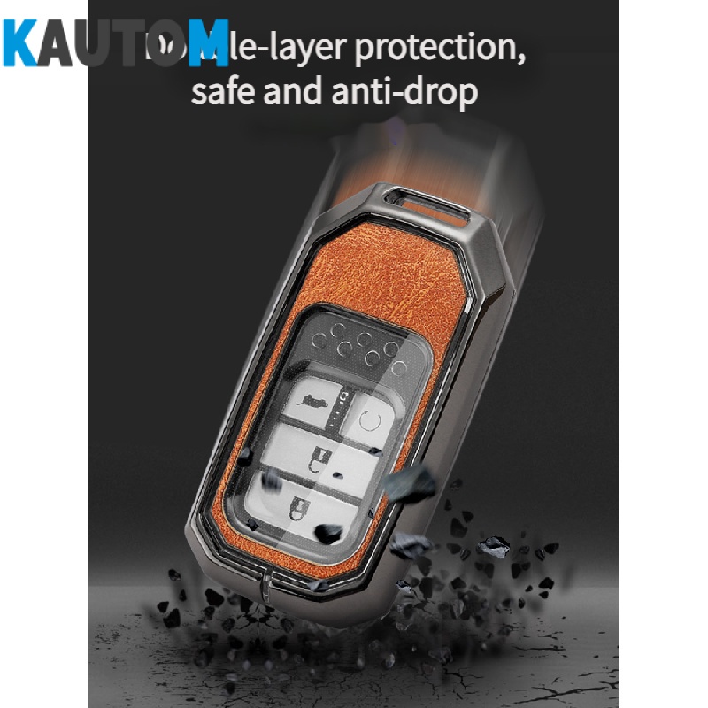 Ốp Da Bảo Vệ Chìa Khóa Xe Hơi Honda Accord Civic CRV Vezel XRV Breeze Avancier Inspire