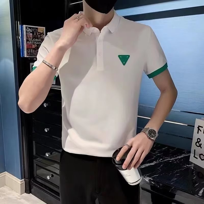 Áo Thun polo Ngắn Tay Dáng Rộng Thoải Mái Thời Trang Hàn Quốc Cho Nam Cỡ M-3XL
