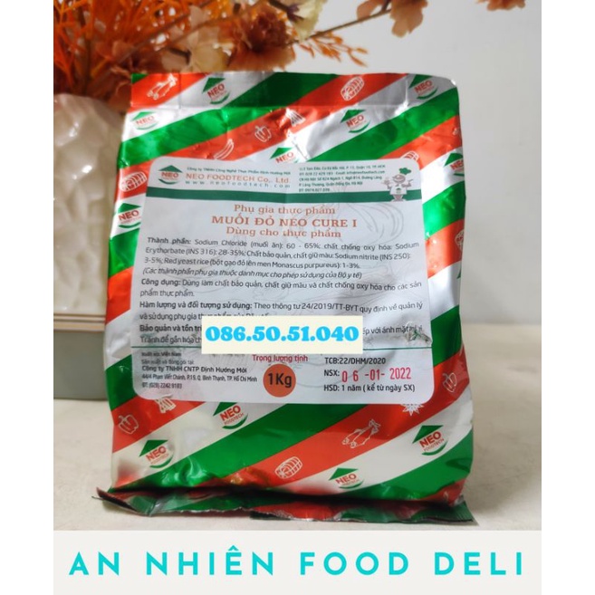 1kg Muối Đỏ Neo Cure Dùng Tạo Màu Hồng Cho Thịt Xúc Xích, Lạp Xưởng