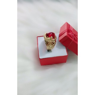 Nhẫn nam mạ vàng mặt bọc rồng