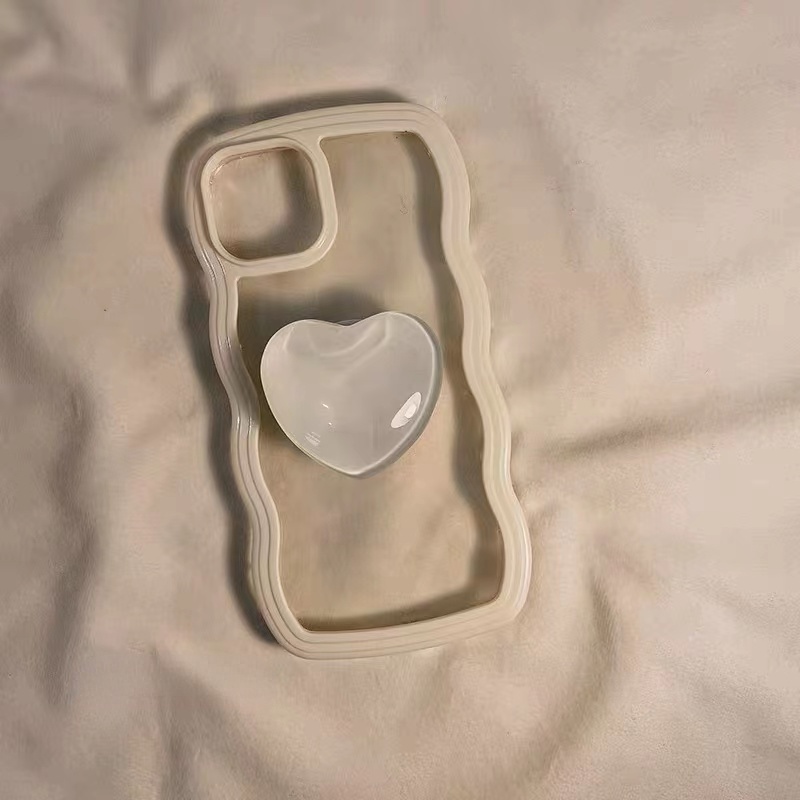 Ốp Điện Thoại Silicone Mềm Trong Suốt Họa Tiết Trái Tim Cho iPhone 14 13 Pro Max 12 11 Pro XS Max X XR