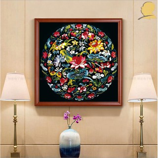 (Hàng Oder) Tranh thêu chữ thập chỉ lụa Bức Tranh Sáng Tạo FJ0810 (TRANH TỰ THÊU) KT:60X60CM