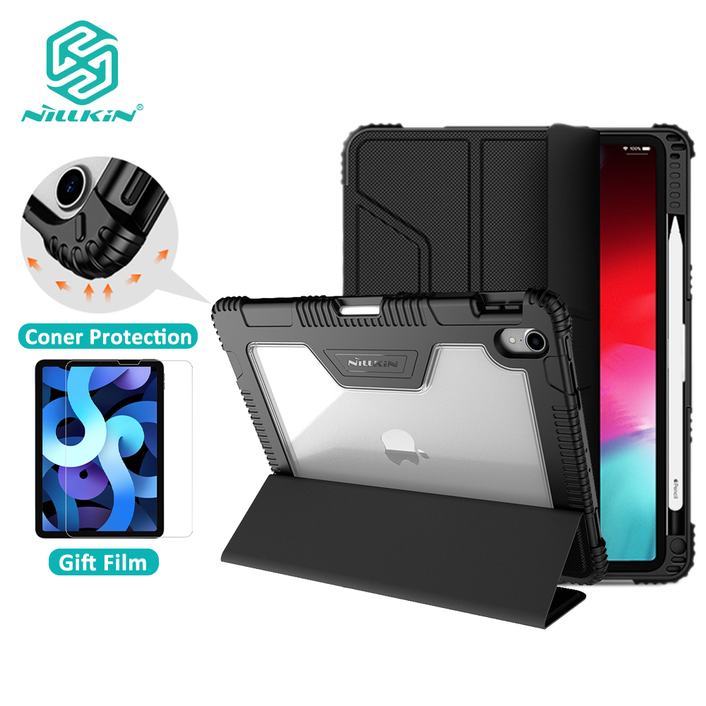 Bao Da Máy Tính Bảng Nillkin Nắp Lật Thông Minh Bằng PC Cứng Và Da PU Chống Sốc Bảo Vệ Toàn Diện 360° Cho iPad Pro 11 | BigBuy360 - bigbuy360.vn