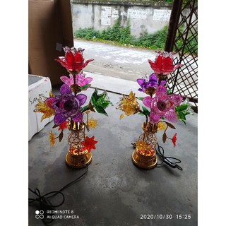 Đèn thờ lục bình 5 bông hoa hạt