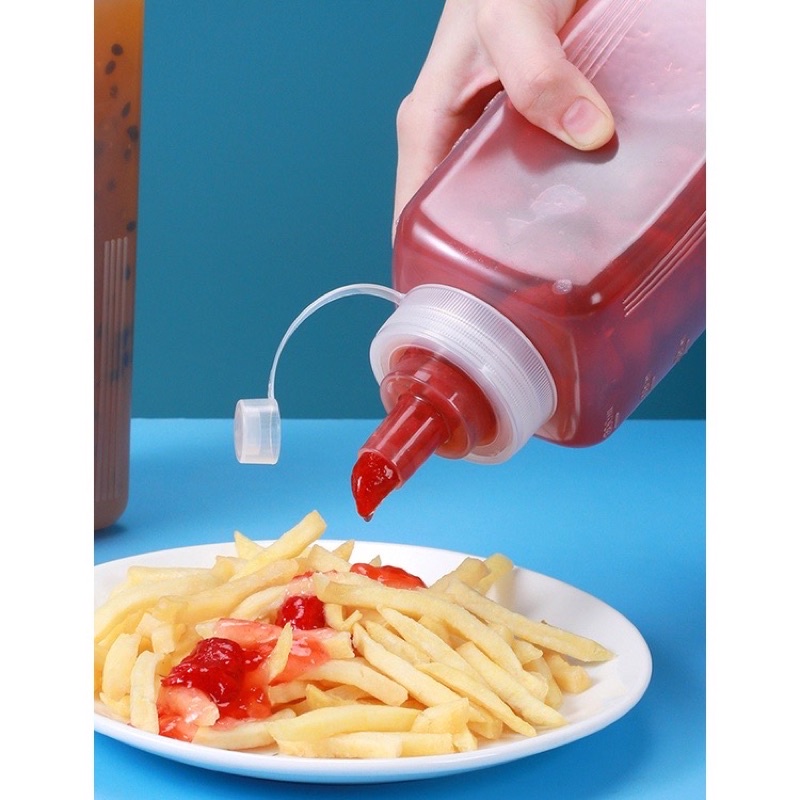 Chai Nhựa Đựng Sốt, Mứt Trái Cây Có Nắp 800ml/ 1000ml