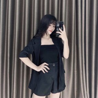Combo 2 set vest đen