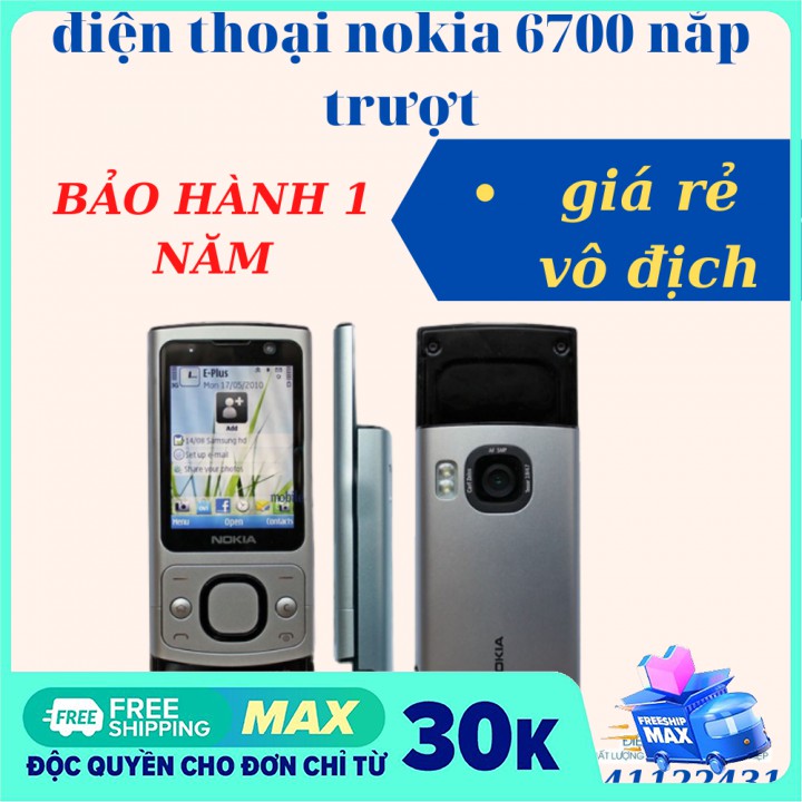 [GIÁ HỦY DIỆT]Nokia 6700 Slide điện thoại nắp trượt đẹp