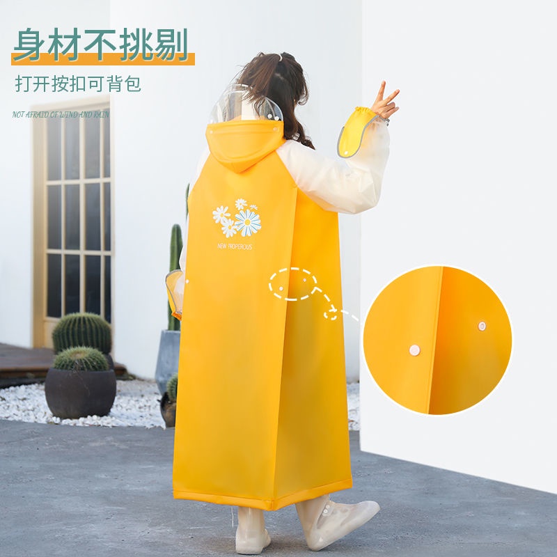 Áo Mưa Dáng Dài Che Phủ Toàn Thân Chất Liệu Dày Dặn Thời Trang Cho Nữ