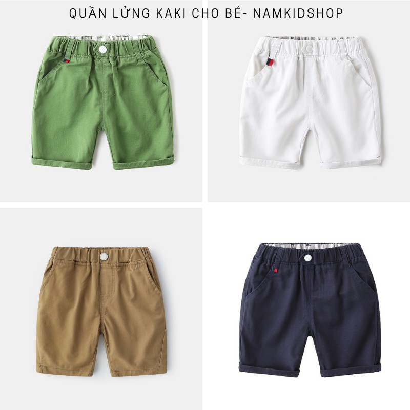 Quần lửng Kaki loại 1 đính cúc 4 màu cực đẹp cho bé trai bé gái Namkidshop (V284)