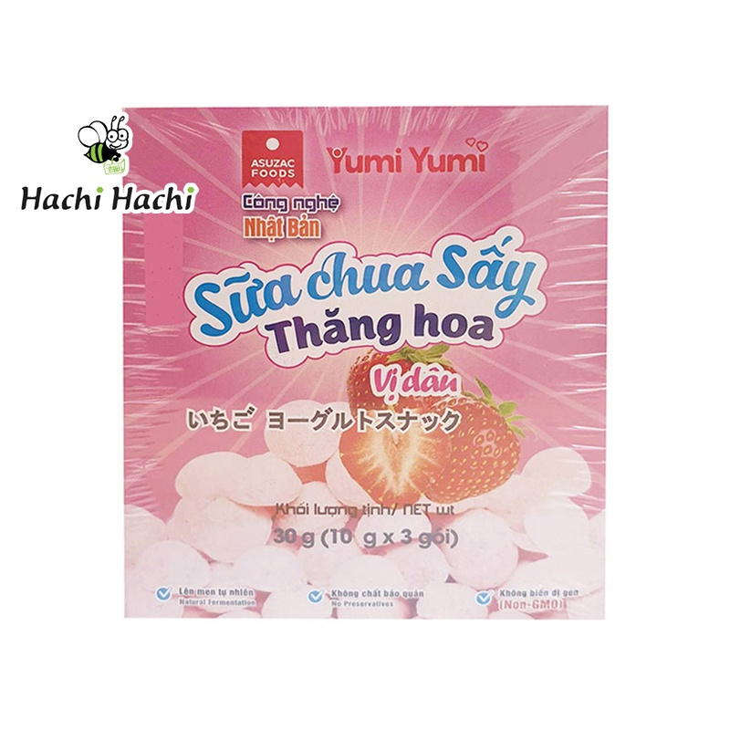 Sữa chua sấy thăng hoa vị dâu Yumi 30g - Hachi Hachi Japan Shop