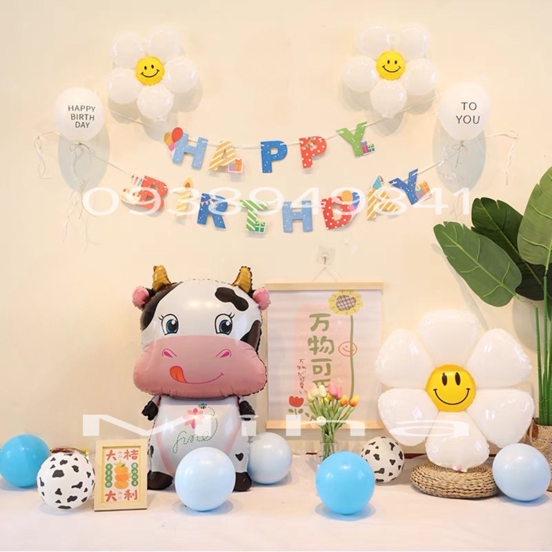 Trang Trí Sinh Nhật Thôi Nôi Tuổi Trâu Cho Bé Trai, Bé Gái Đã Bao Gồm Đầy Đủ Phụ Kiện