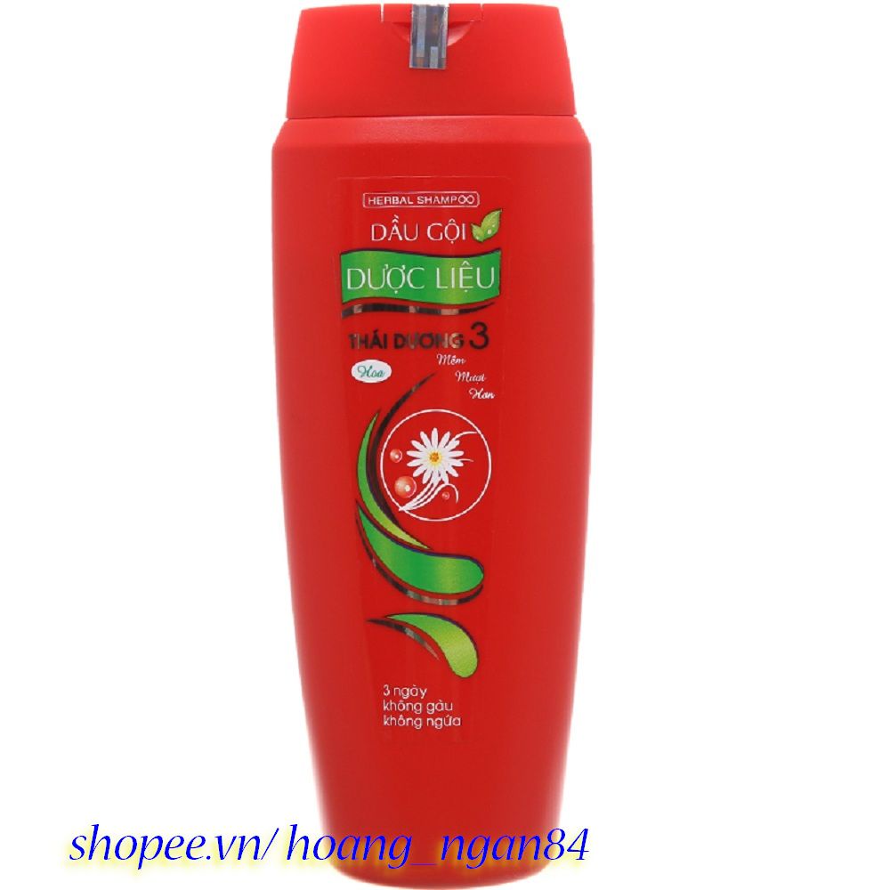 Dầu gội dược liệu Thái Dương 3 trị gàu hương hoa 200ml