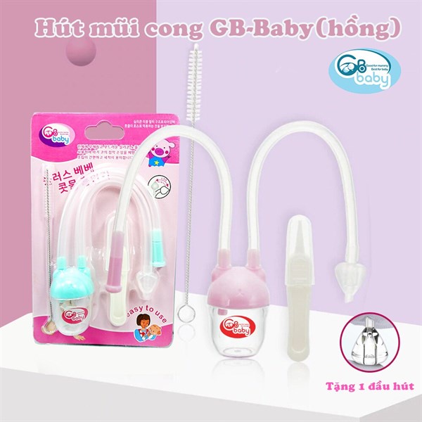 Hút mũi cong Gb baby Hàn Quốc cho bé kèm cây gắp mũi