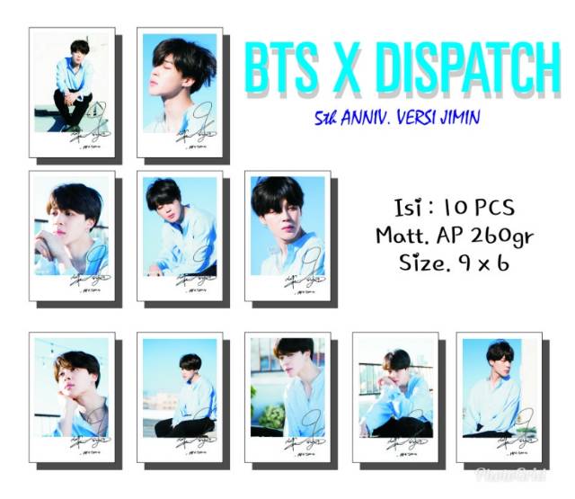 Polaroid Mô Hình Nhóm Nhạc Bts X Dispatch Kỷ Niệm 5 Năm