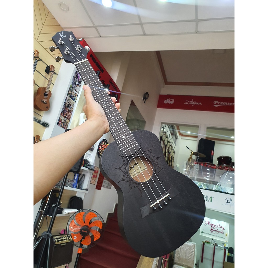 Đàn Ukulele Gỗ chính hãng Kaysen size Concert - Black