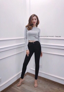 Quần legging khuy cài
