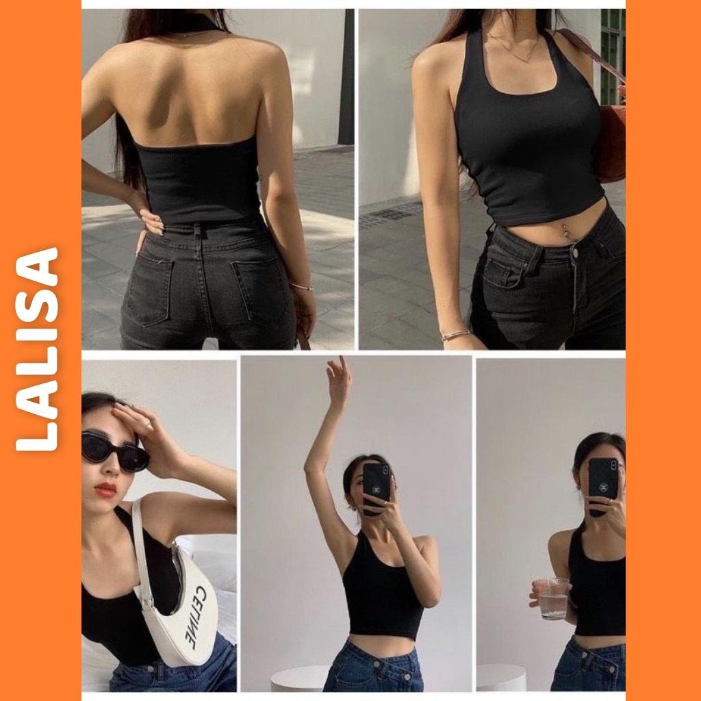 Áo Croptop Hở Lưng LALISA Áo Crt Ba Lỗ Nữ Thiết Kế Cổ Yếm Ôm Body Năng Động Sexy Đi Chơi Đi Dự Tiệc Đẹp Cá Tính AO047