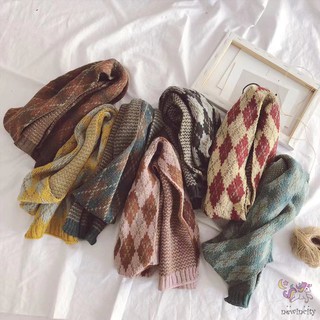 Khăn Choàng Cổ Dệt Kim Phong Cách Retro Hàn Quốc Cho Bé Trai Bé Gái