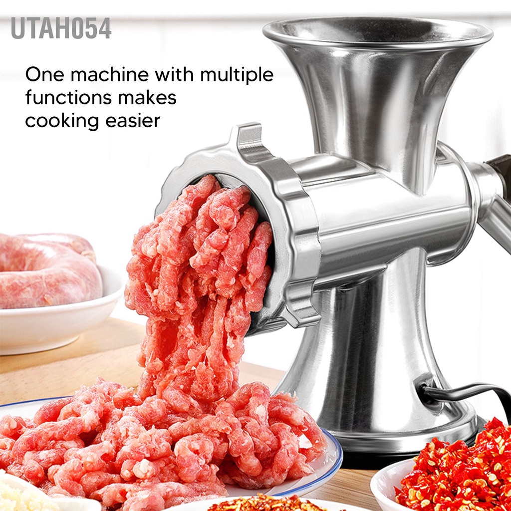 Utah054 Máy xay thịt bằng tay bạc Loại cốc hút hợp kim nhôm chiết rót xúc xích cho nhà bếp