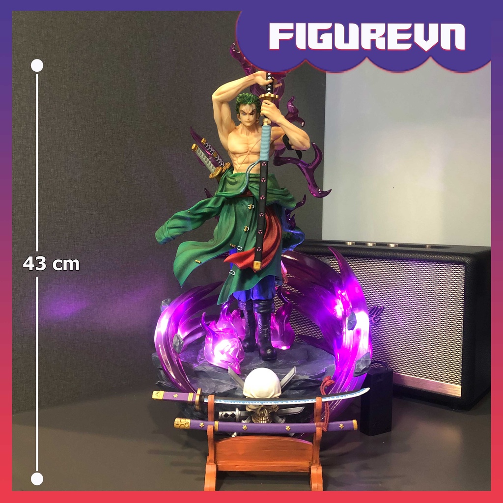 Figure / Mô hình Zoro Hắc Kiếm 43 cm BẢN CAO CẤP có LED