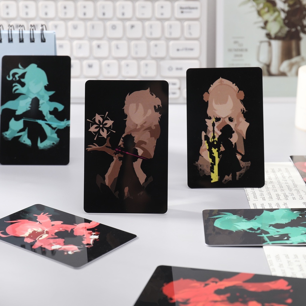 Ảnh thẻ in hình game GENSHIN IMPACT ver BÓNG ĐÊM card bo góc viền 5*8cm anime chibi xinh xắn sưu tầm