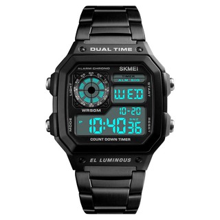 50% GIẢM (CHỐNG NƯỚC) Đồng Hồ Nam Điện Tử Skmei 1335 EL Luminous dây thép không gỉ cao cấp