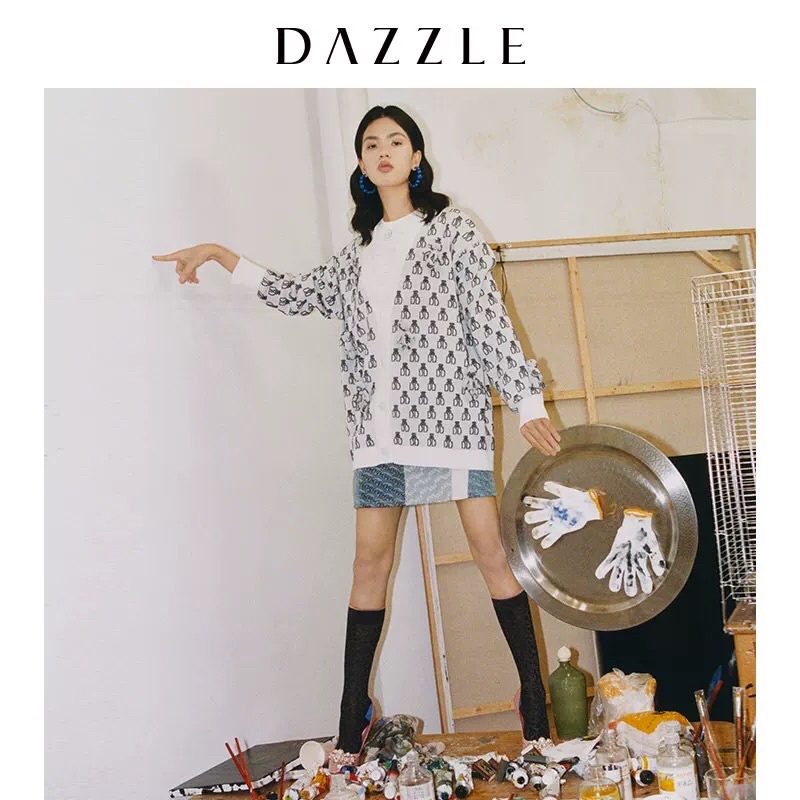 Áo len hoạ tiết Dazzle