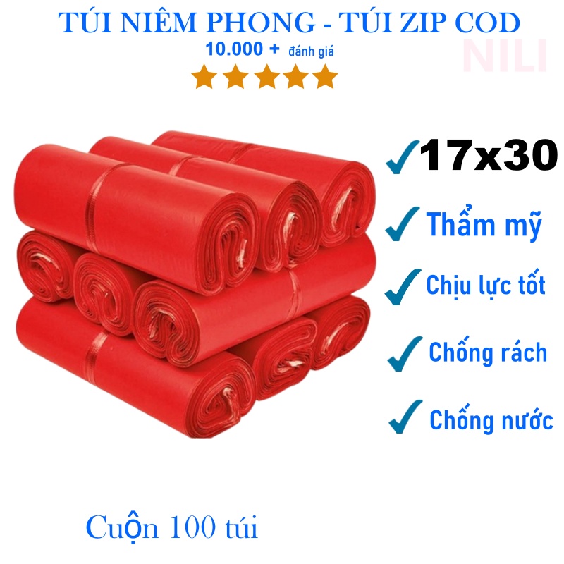 Túi đóng gói hàng niêm phong dai, dày cao cấp, túi đóng hàng cod đủ size