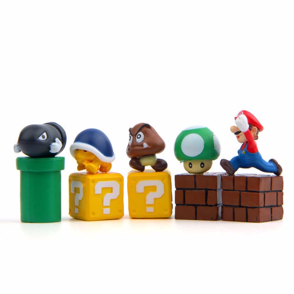 Bộ 10 món đồ chơi mô hình nhân vật trong game Super Mario đáng yêu
