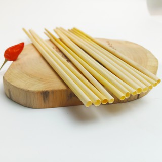Ống hút cỏ lúa mì khô (Combo 100 ống)
