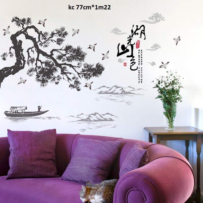 decal dán tường phong cảnh