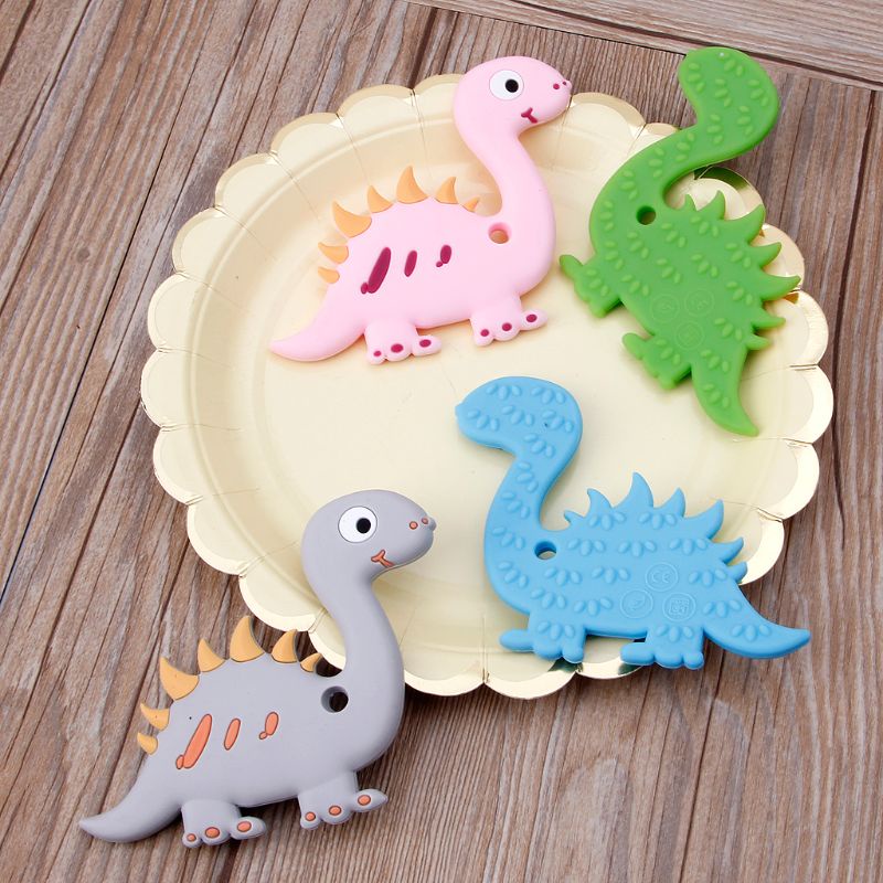 Đồ Chơi Ngậm Nướu Bằng Silicon Không BPA Hình Thú Hoạt Hình Dành Cho Em Bé