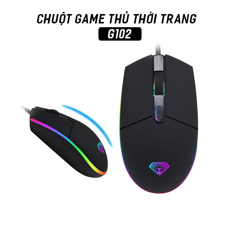 (có video) Chuột game thủ Divipard OP-20 G102 OP-40 G502 G402 Q3 Led RGB DPI 1000 16000 2400 3200