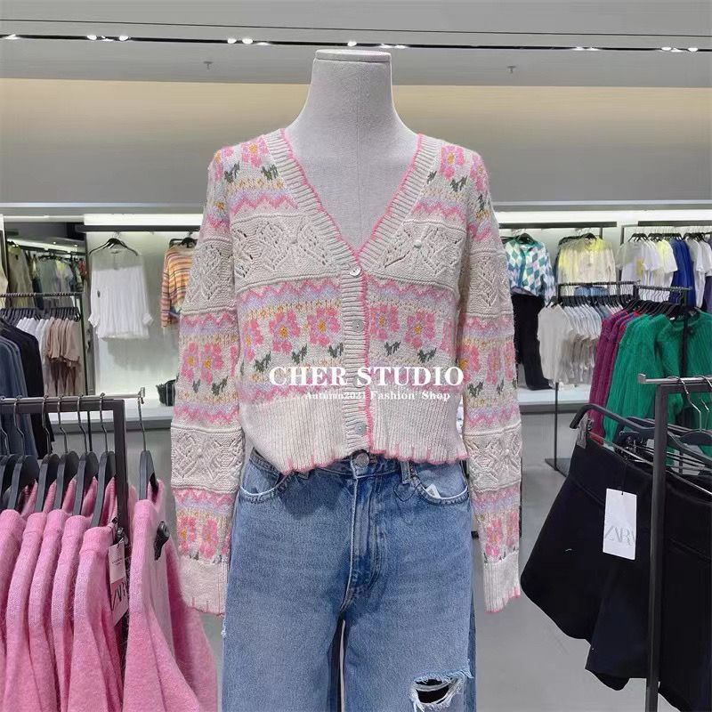 Áo Cardigan Dệt Kim Cổ Chữ v Thời Trang Mùa Thu 2022 Cho Nữ
