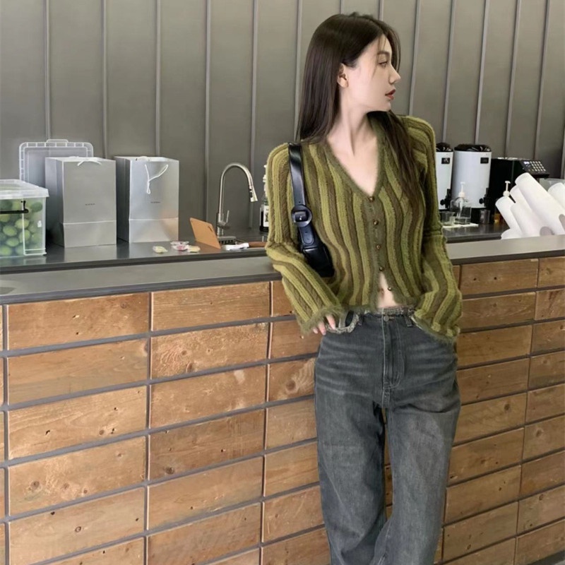 Áo Khoác Cardigan Cổ V Thời Trang Cho Nữ