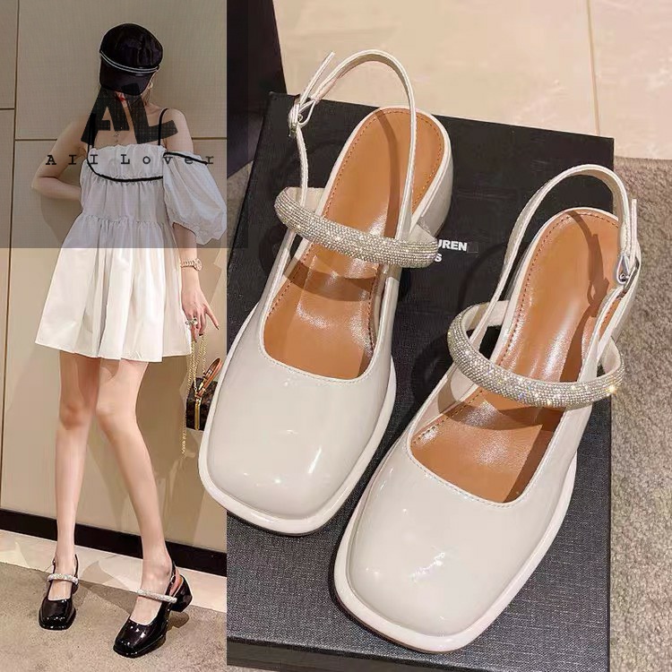 GIÀY CAO GÓT ALI LOVER - SANDAL NỮ PHONG CÁCH NỮ TÍNH QUAI NGANG BÍT MŨI HỞ HẬU - AG220906